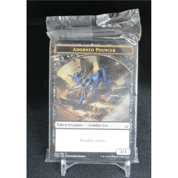 Magic the Gathering Hour of Devastation Sealed Package Of Tokens Adorned Pouncer/Zombie
