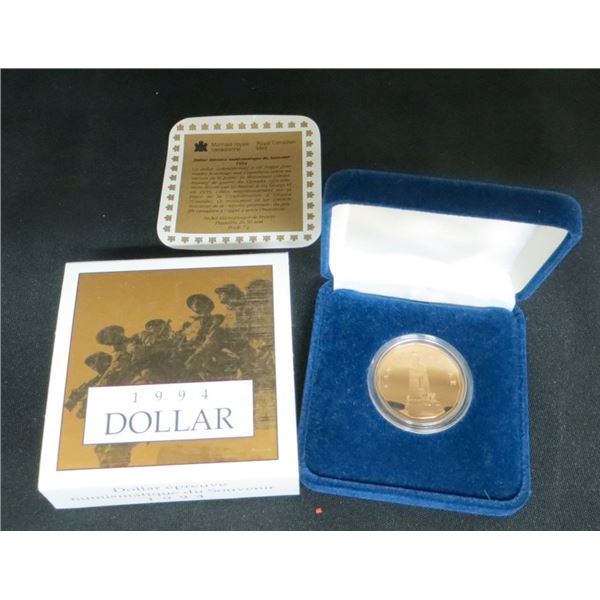 Royal Canadian Mint 1994 Remembrance Proof Dollar Coin