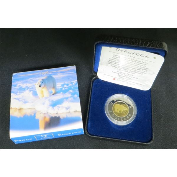 Royal Canadian Mint 1996 Proof $2 Polar Bear Toonie Coin