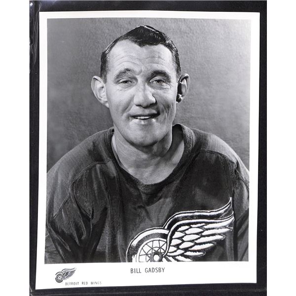 Vintage Original 8x10 Black & White Photo Detroit Red Wings Bill Gadsby