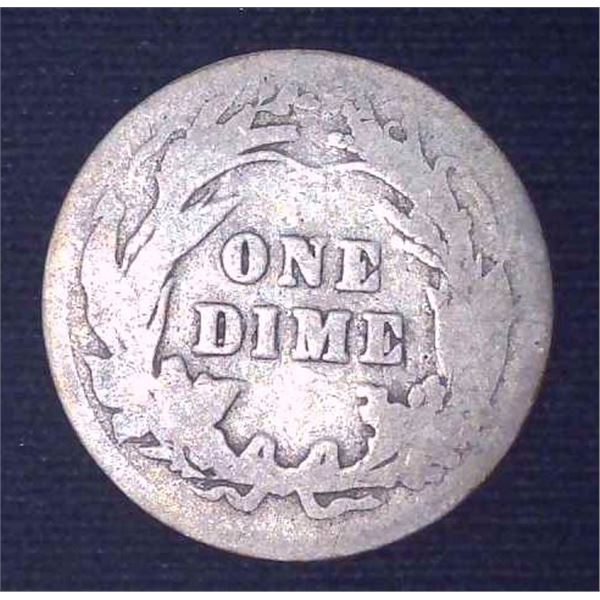 1900 USA Silver Barber Dime 10 Cent Coin