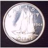 Image 1 : 1964 Canadian Silver 10 Cent Coin