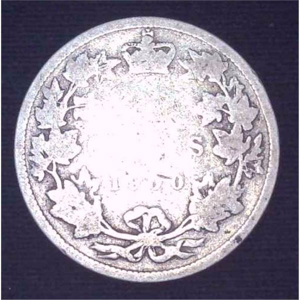 1900 Canadian Silver 25 Cent Coin