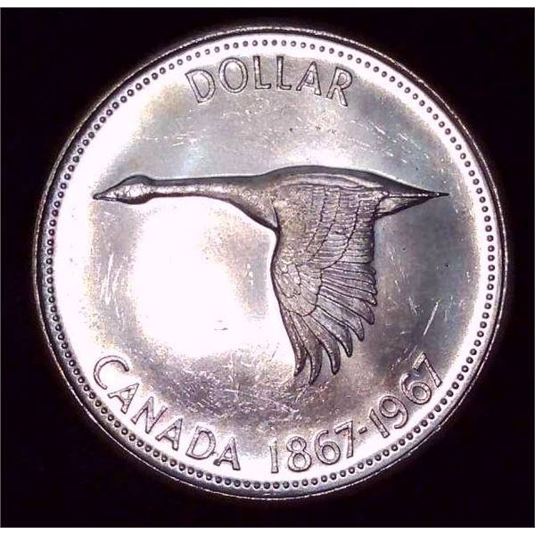1967 Canadian Silver $1 Dollar Coin