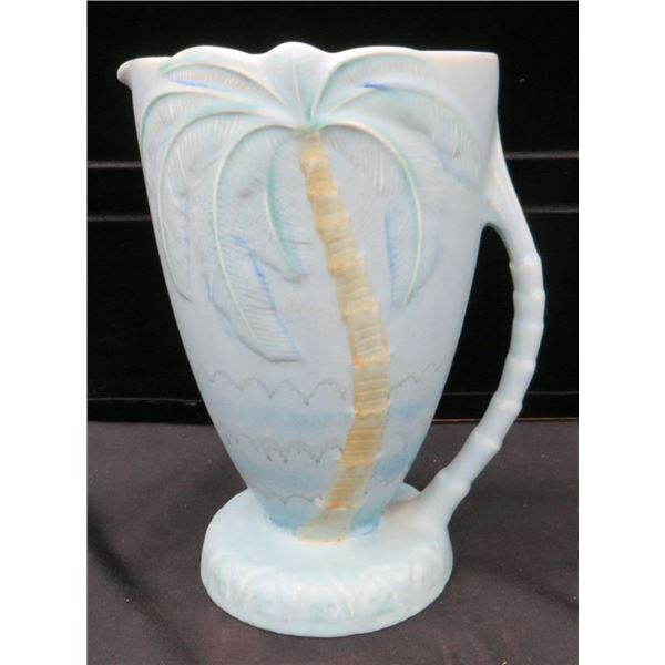 Vintage Beswick Palm Tree Vase Pitcher Jug 9" Tall x 6" Diameter