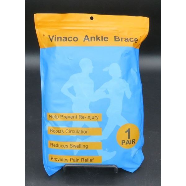 New Vinaco 1 Pair Adjustable Compression Ankle Brace Retails $50