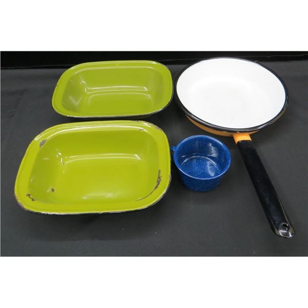 Lot Of Camping Supplies Frying Pan Mug & Eating Dishes