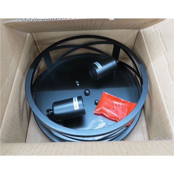 3 New Black 2 Ceiling Light Fixtures