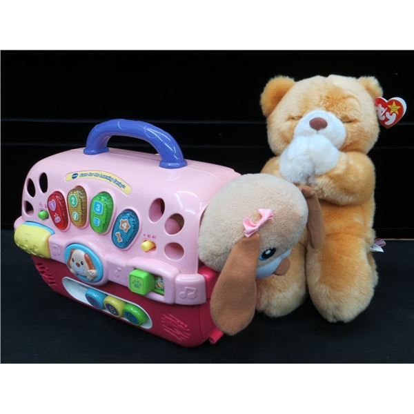 V-Tech Care For Me Learning Center With Puppy & TY Prayer Bear