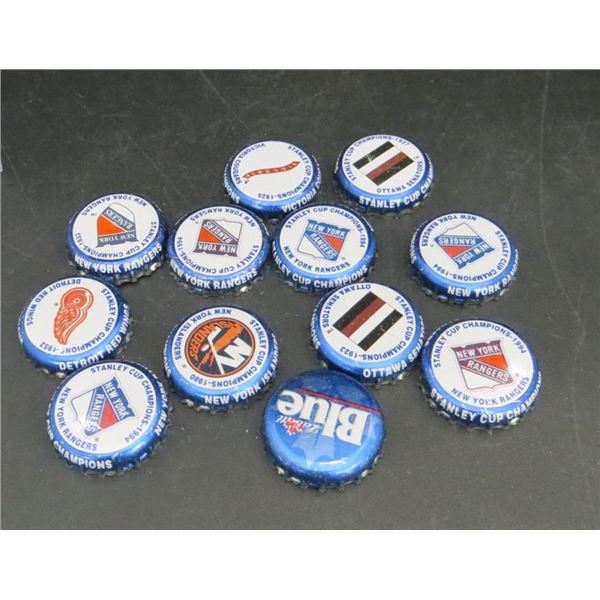 Lot Of Collectible NHL Bottle Caps