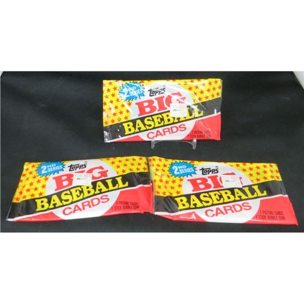 3 Sealed Packs Topps Big Baseball Cards