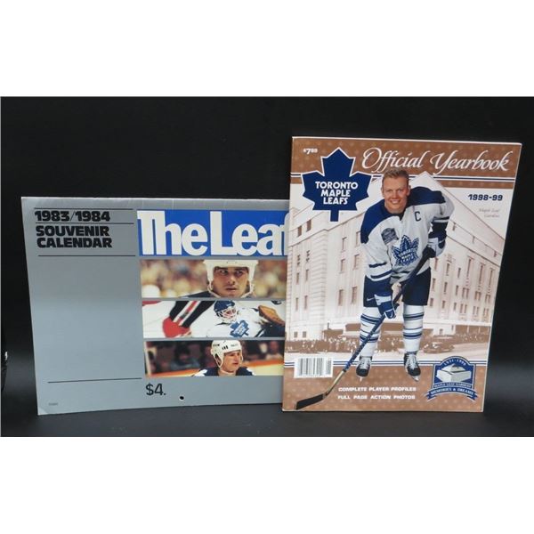 Toronto Maple Leafs 1998-99 Official Year Book & Vintage 80's Calendar