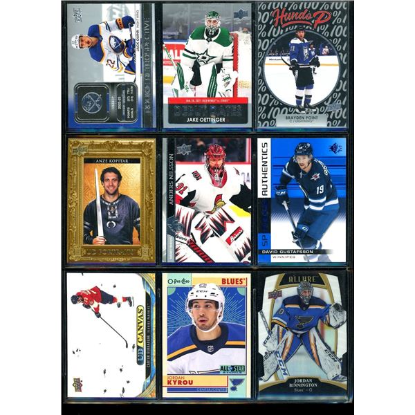 Lot of 9 Various Hockey Inserts or Rookie Cards Various Teams & Players