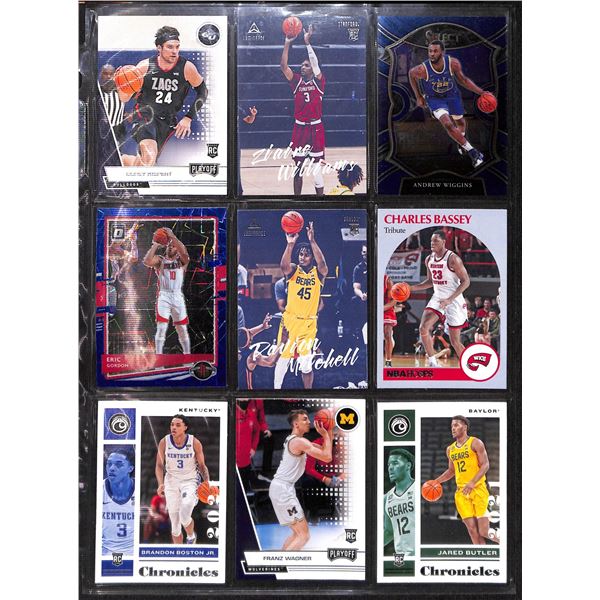 Lot of 9 Various Basketball Inserts and Rookie Collector Cards