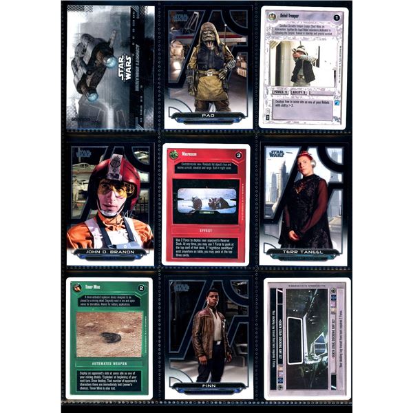 Lot of 9 Various Star Wars Collector Cards