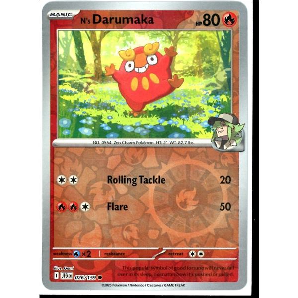 Pokemon N's Darumaka - 026/159 Reverse Holo Journey Together