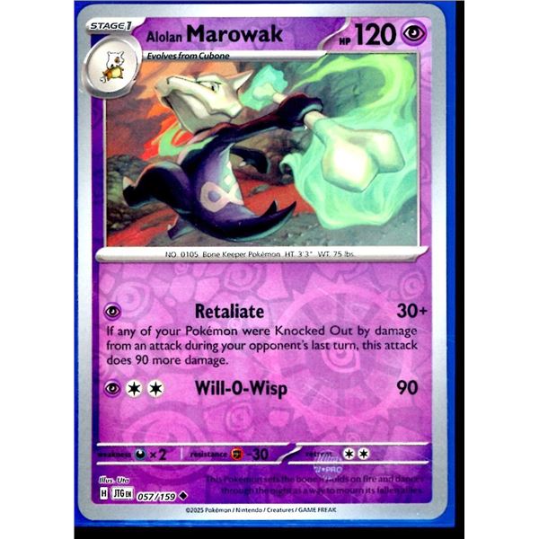 Pokemon Alolan Marowak - 057/159 Reverse Holo Journey Together