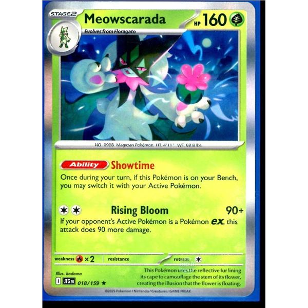 Pokemon Meowscarada - 018/159 - Rare HOLO Journey Together