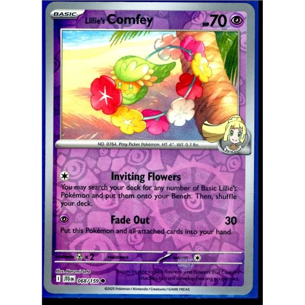 Pokemon Lillie's Comfey - 068/159 Reverse Holo Journey Together