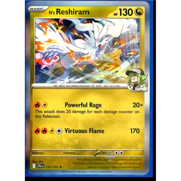 Pokemon N's Reshiram - 116/159 - Rare Holo Journey Together