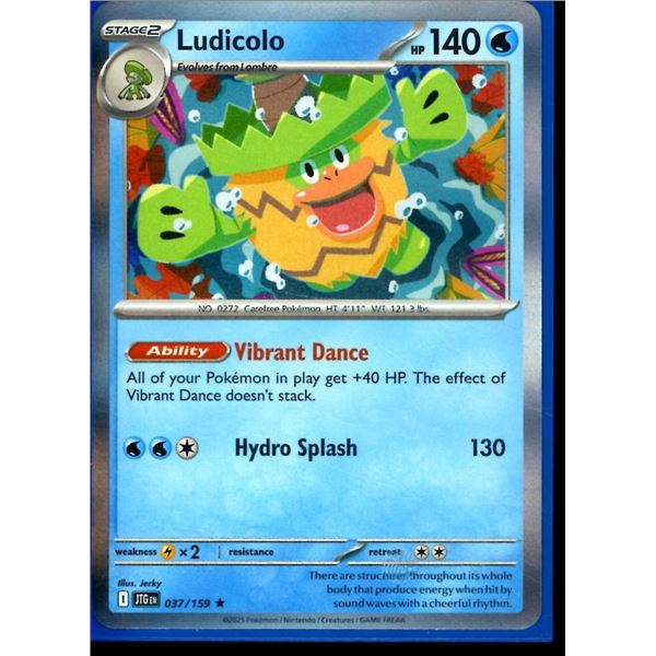 Pokemon Ludicolo - 037/159 - Rare HOLO Journey Together