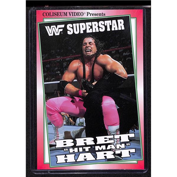 1993 Coliseum Video Vintage WWF Superstar 4x6 Post Card Bret "Hit Man" Hart
