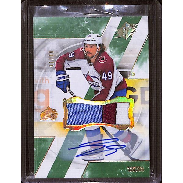 2023-24 SPx Patch Autographs #80 Samuel Girard 41/49 BV $40