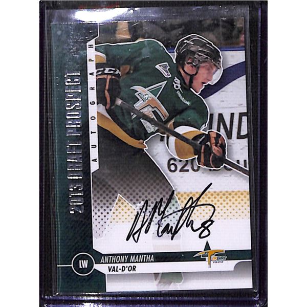 2012-13 ITG Draft Prospects Autographs #AAM Anthony Mantha BV $30