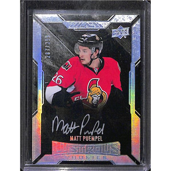 2015-16 UD Black #44 Matt Puempel AU 287/299 RC