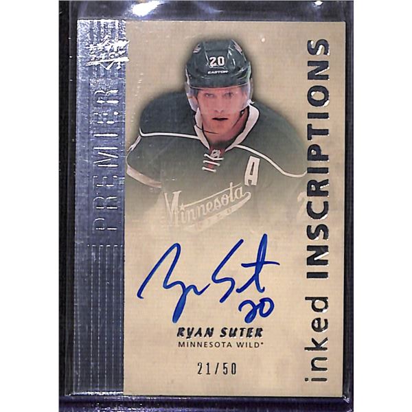 2014-15 Upper Deck Premier Inked Inscriptions #IIRS Ryan Suter 21/50 BV $35