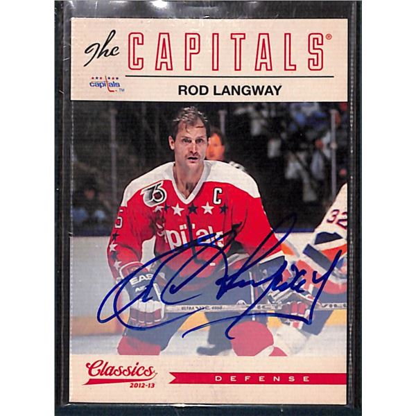 2012-13 Classics Signatures Autographs #136 Rod Langway BV $30