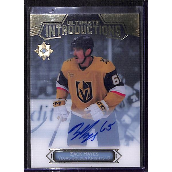 2022-23 Ultimate Collection Ultimate Introductions Autographs #UI46 Zack Hayes