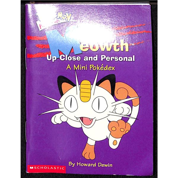 Pokemon Meowth Up Close and Personal Pack Pals 2000 Booklet