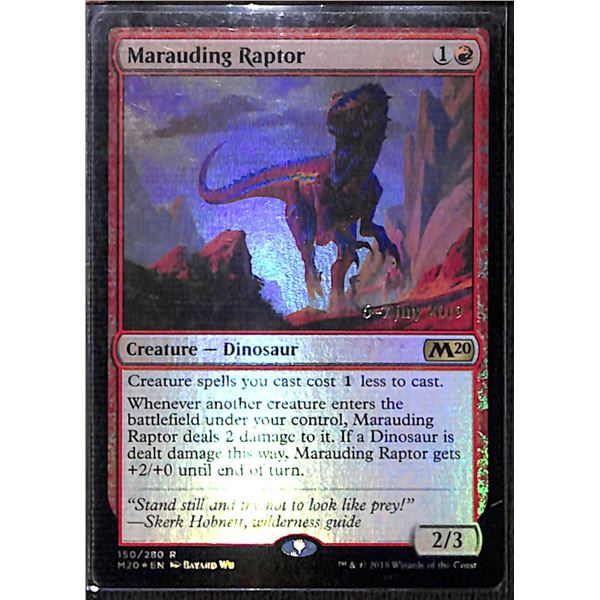 Magic the Gathering Marauding Raptor Date Stamped FOIL Core Set 2020