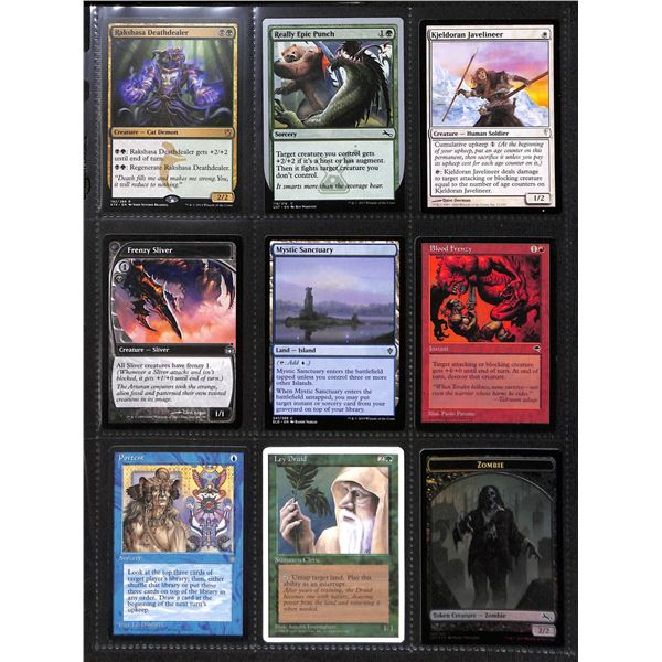 Lot Of 9 Various Magic The Gathering Cards Various Sets & Colors