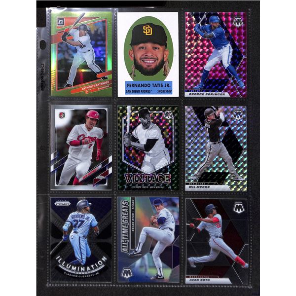 Lot of 9 Various Baseball Rookie & Insert Cards Various Teams & Players