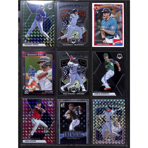 Lot of 9 Various Baseball Rookie & Insert Cards Various Teams & Players