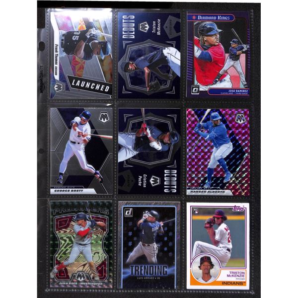 Lot of 9 Various Baseball Rookie & Insert Cards Various Teams & Players