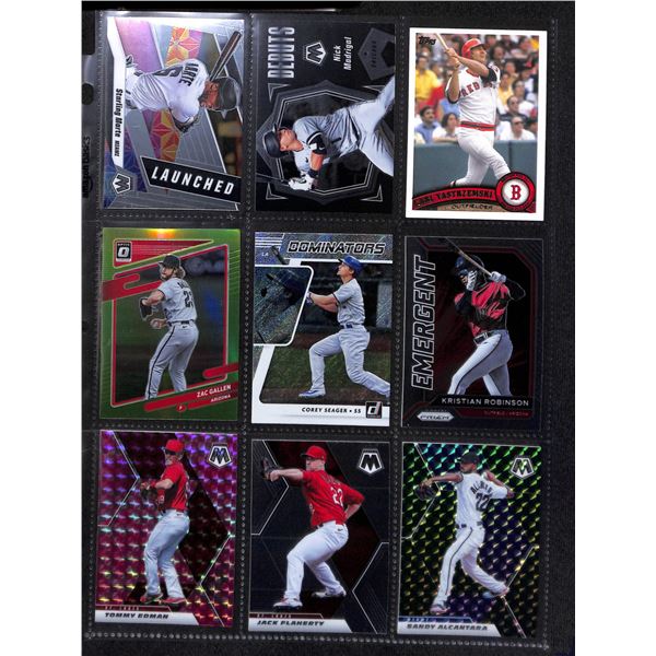 Lot of 9 Various Baseball Rookie & Insert Cards Various Teams & Players
