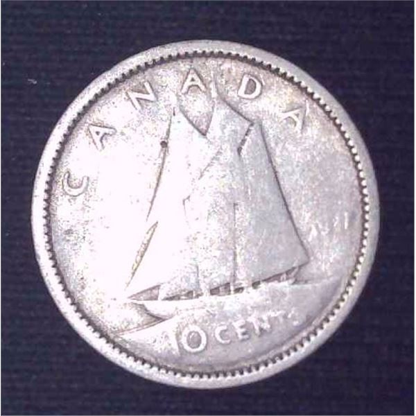 Canadian Silver Dime Date Unknown
