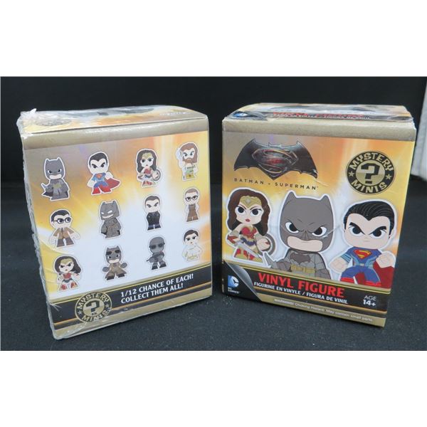 2 New Sealed Funko Mystery Minis Batman vs Superman Vinyl Figures