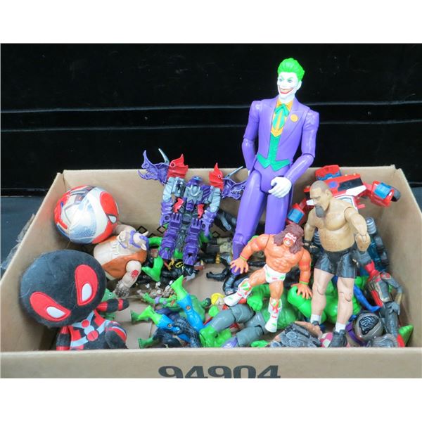Lot Of Wrestling Figures, DC Toy Figures, Transformers & More