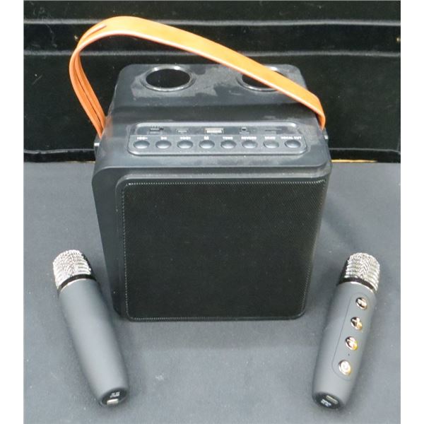 Portable Karaoke speaker system, model NR-8807 With two wireless microphones