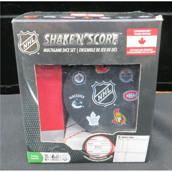 Shake n Score Travel Dice Game Canadian NHL Teams Edition