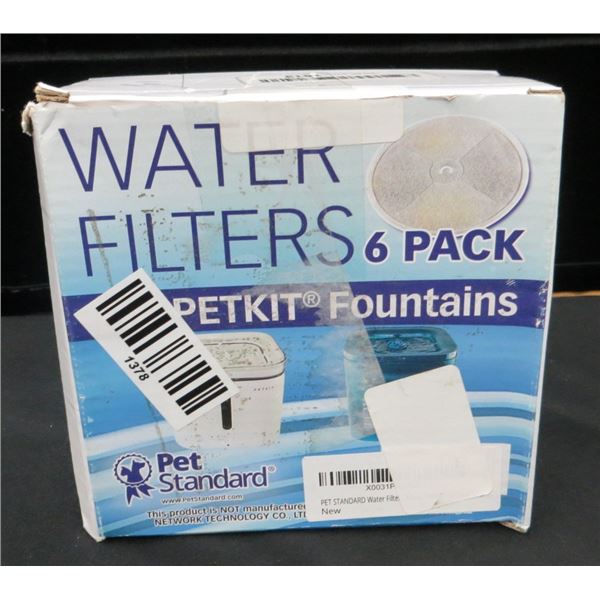 New Pet Standard 6-pack of replacement water filters