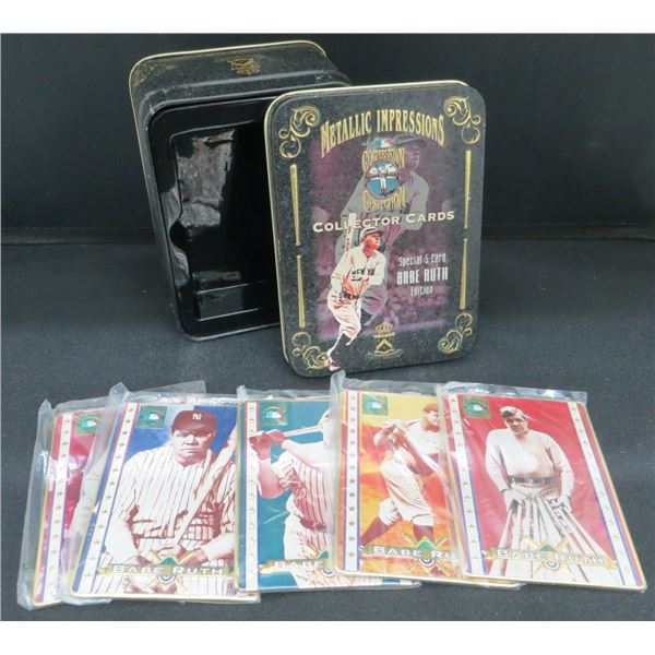1994 Metallic Impressions Cooperstown Collection Babe Ruth 5 Card Set