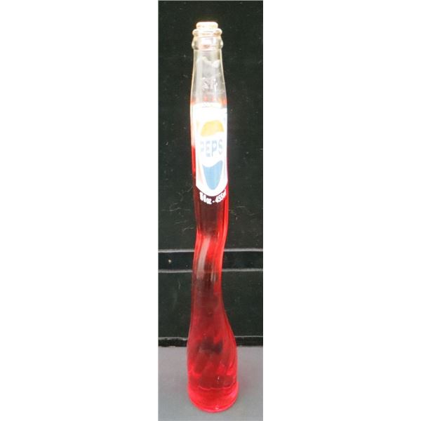Vintage Pepsi Cola Stretched Art Glass 18" Long Collector Bottle