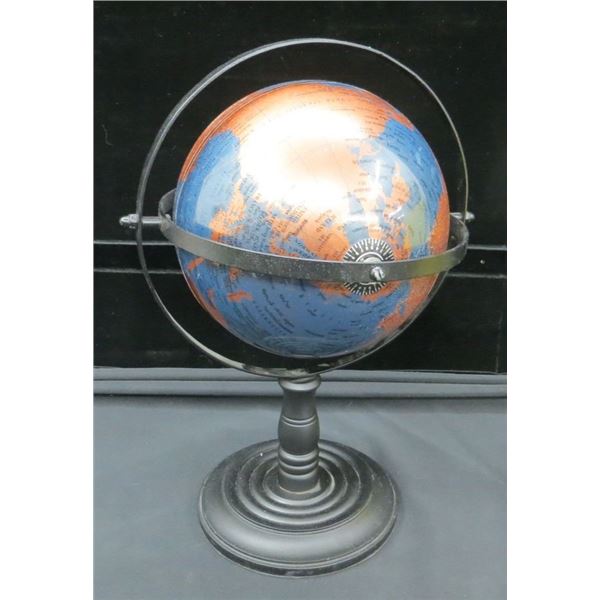 Table Top Decorative Spinning Globe 12" Wide x 15" Tall