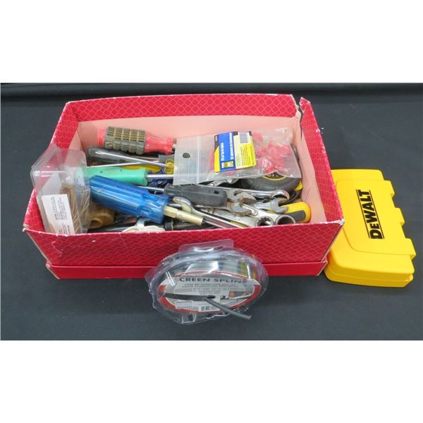 Garage Lot Screw Drivers, Tape Measure, DeWalt Drill Bit Set & More