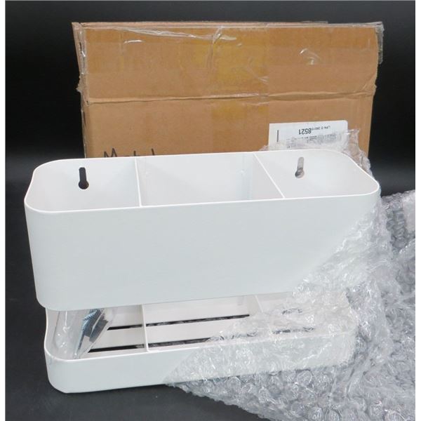 New White Metal Hairbrush/Curling Iron/Blow Dryer Holder